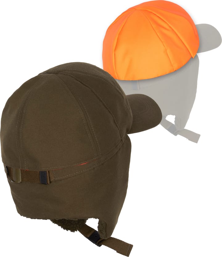 Pinewood Småland Teddy Winter Cap Mossgreen/orange Pinewood