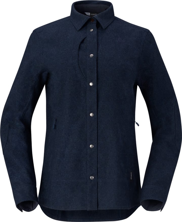 Norrøna Women's Tamok Wool Plain Shirt Indigo Night Melange Norrøna