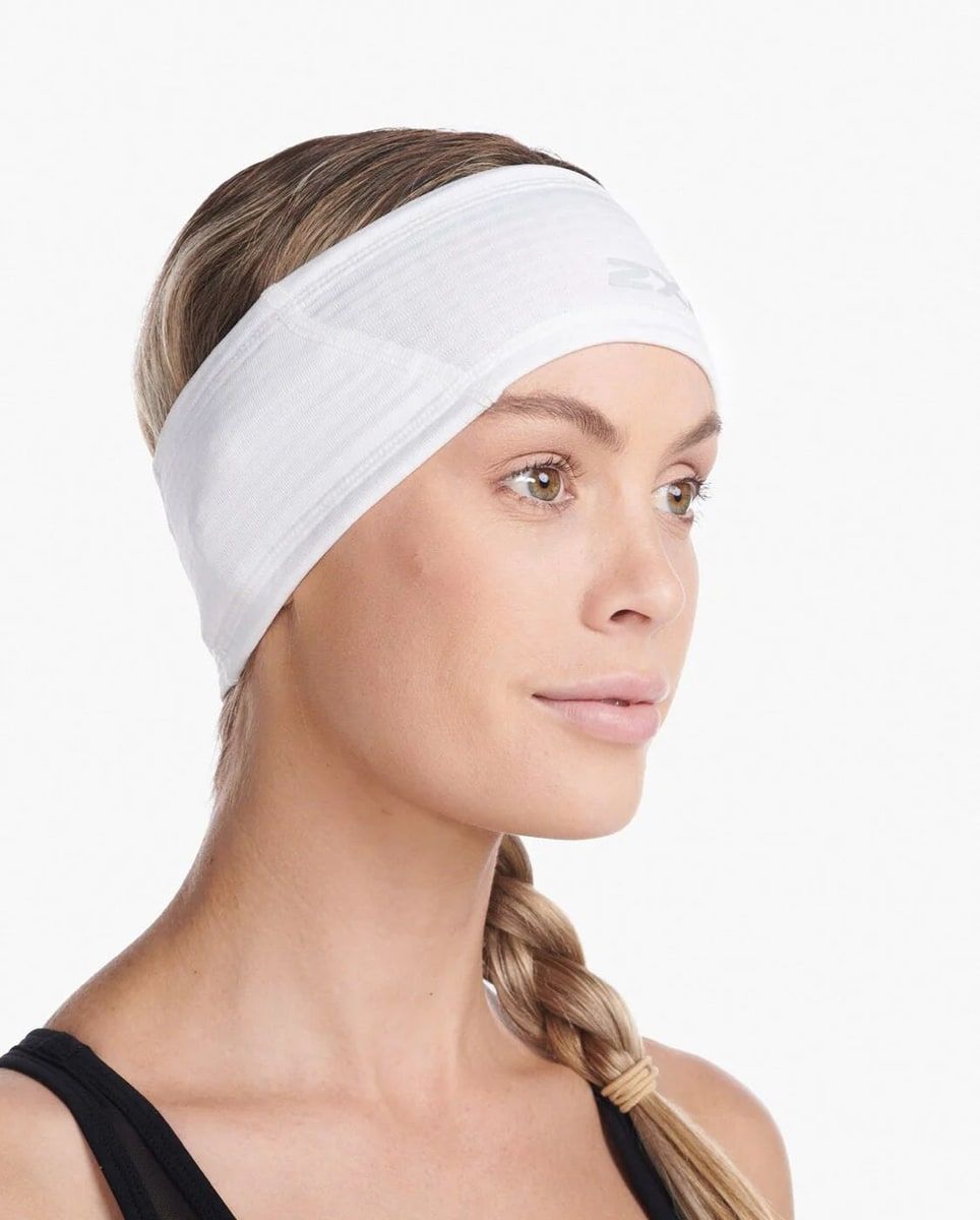 2XU Ignition Headband White/Silver Reflective