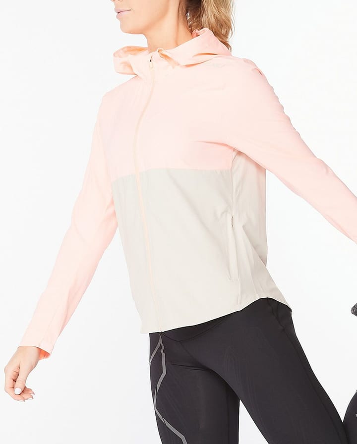 2XU Aero Jacket W Pop Coral/Oatmeal Reflective 2XU