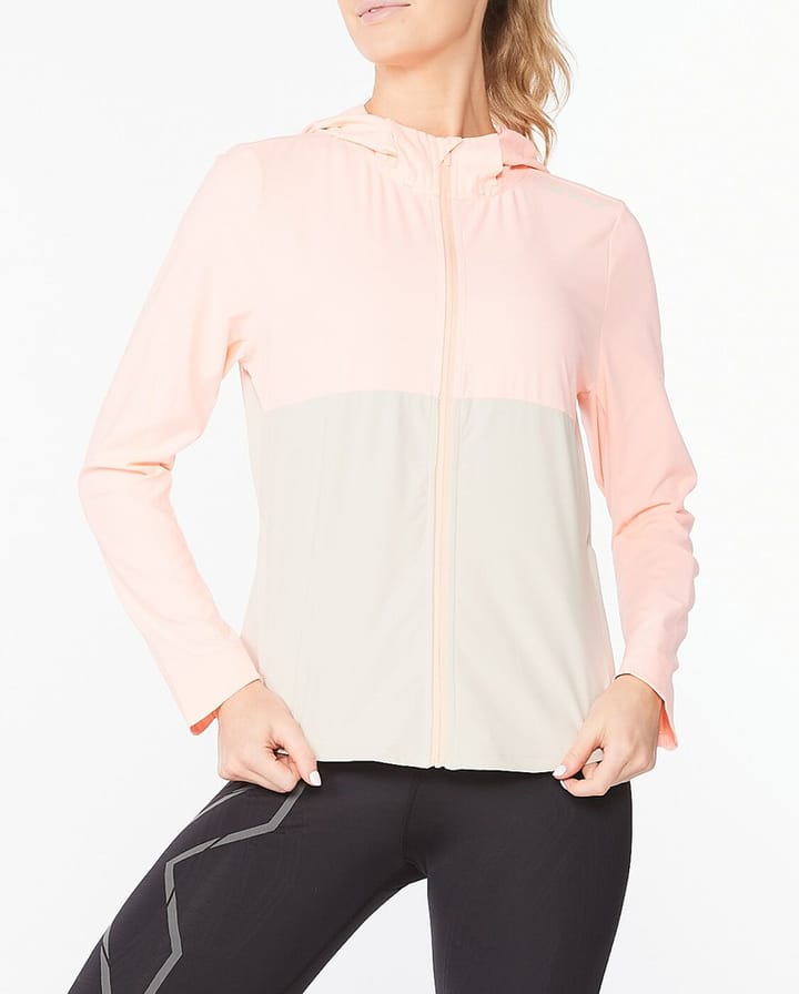 2XU Aero Jacket W Pop Coral/Oatmeal Reflective 2XU