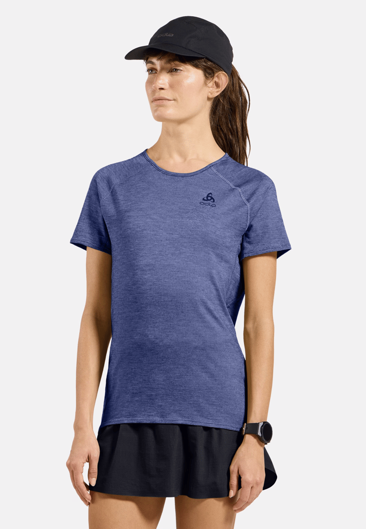 Odlo Women's T-Shirt Crew Neck S/S X-Alp Pw 115 Dazzling Blue Melange Odlo