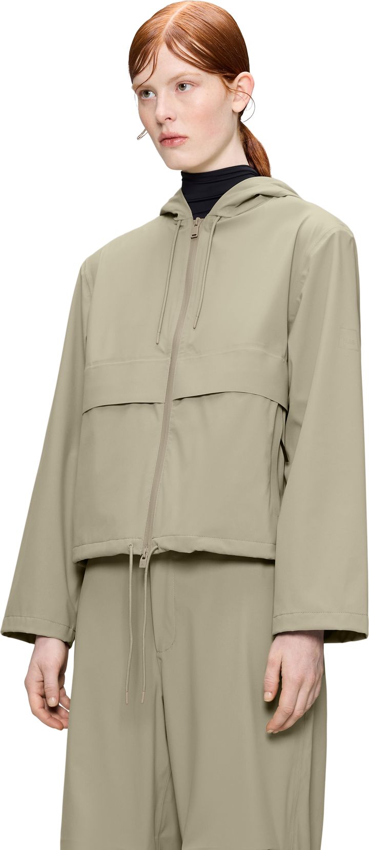 Rains Women's Suva Hardshell Short String Jacket W3 Beige Rains