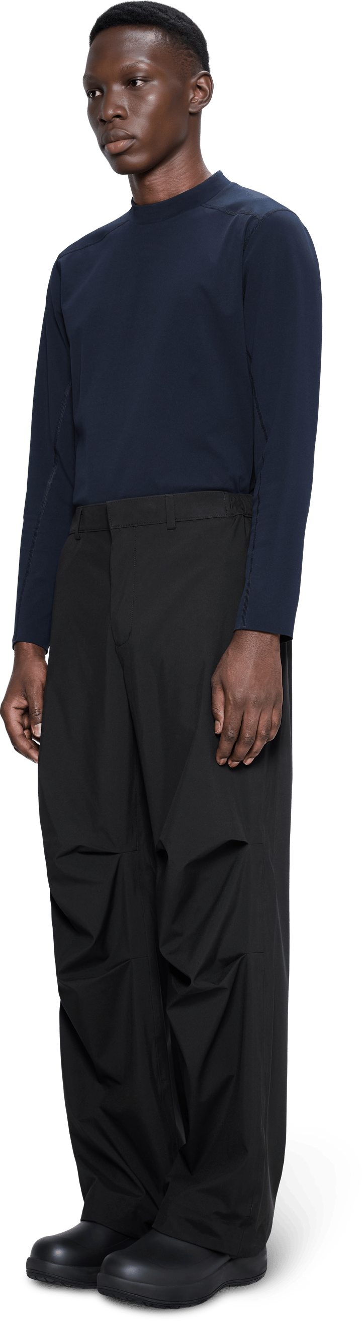 Rains Unisex Suva Hardshell Pants Wide Black Rains