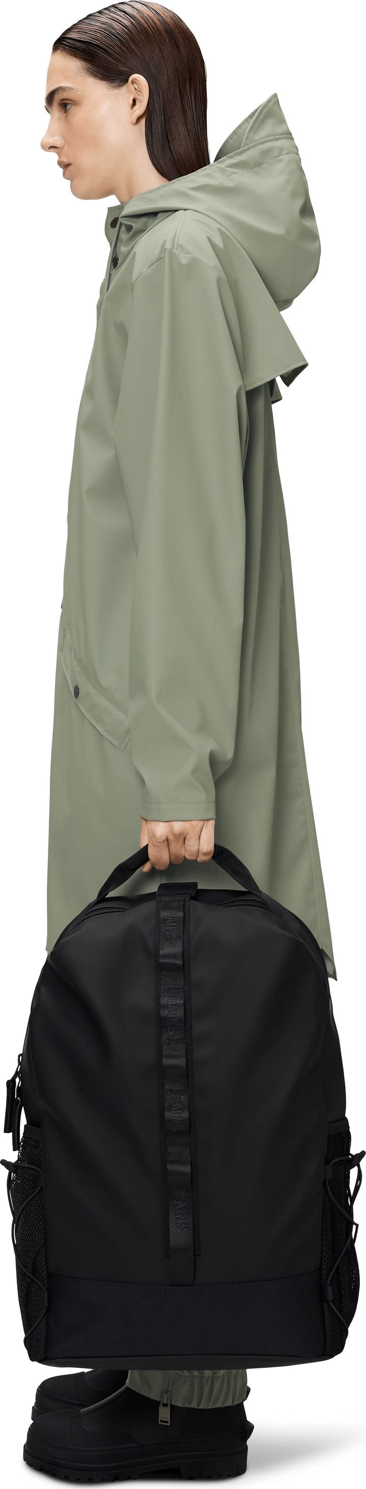 Rains Trail Clip Front Backpack W3 Black Rains