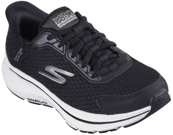 Skechers Womens Go Run Consistent 2.0 - Slip-Ins Black/Silver Skechers