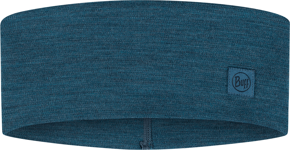 Buff Merino Wide Headband Solid Ocean