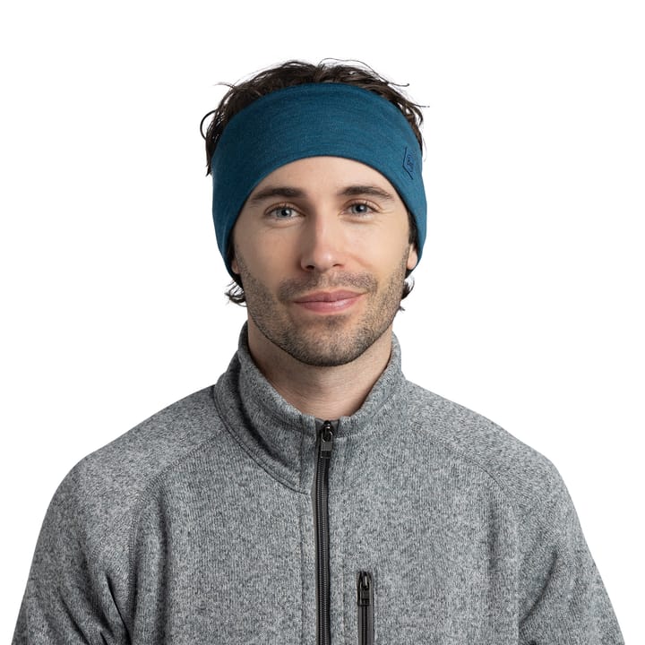Buff Merino Wide Headband Solid Ocean Buff