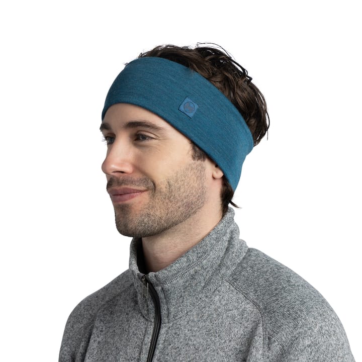 Buff Merino Wide Headband Solid Ocean Buff