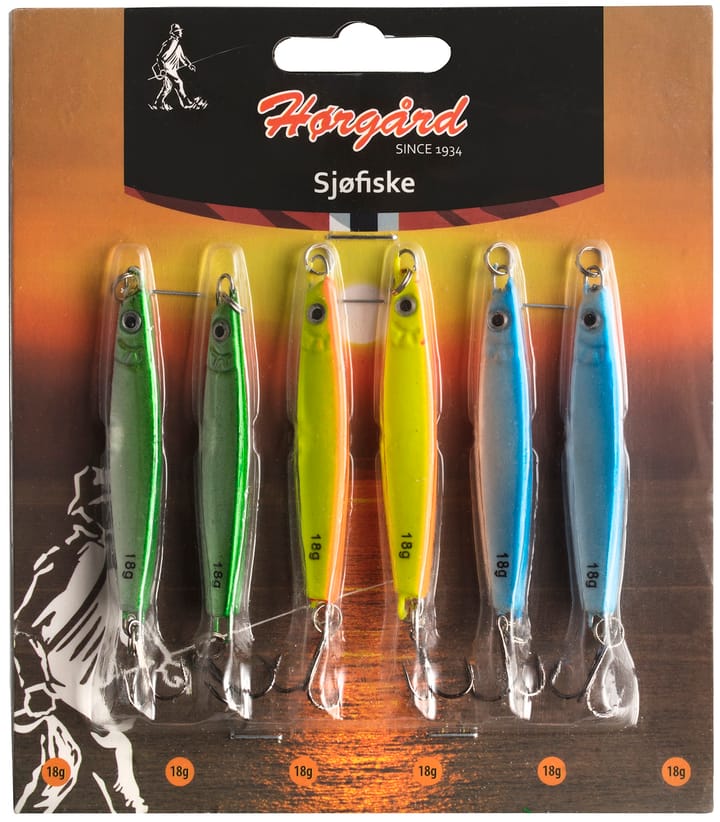 Hørgård Hørgård Sluksett 6 pk Sjøfiske 18g No Color Hørgård Hørgård Hørgård Sluksett 6 pk Sjøfiske 18g No Color Hørgård
