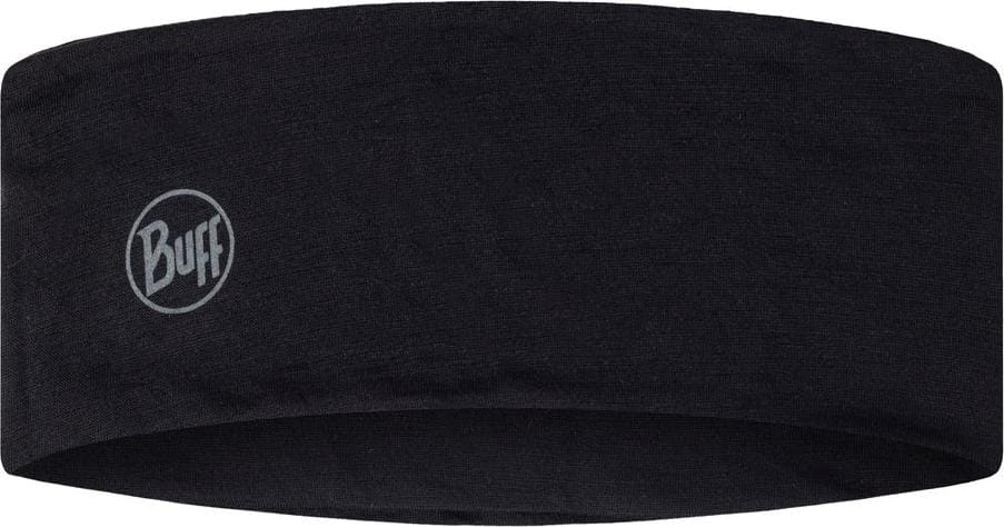 Buff Lightweight Merino Wool Headband Solid Black
