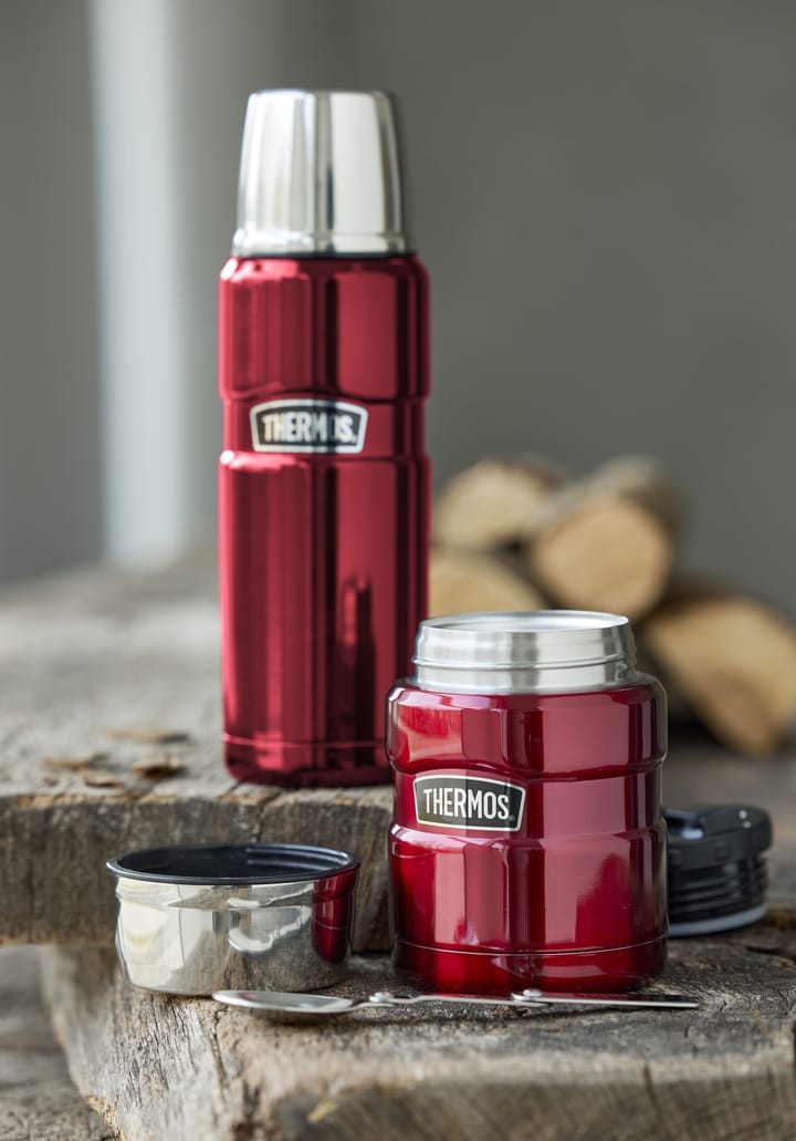 Thermos King Mattermos M/Skje Dark Red 470ml Thermos Thermos King Mattermos M/Skje Dark Red 470ml Thermos