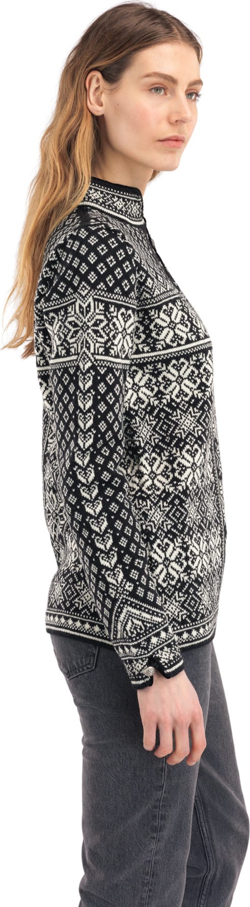 Dale of Norway Women's Peace Sweater Black/White Dale of Norway
