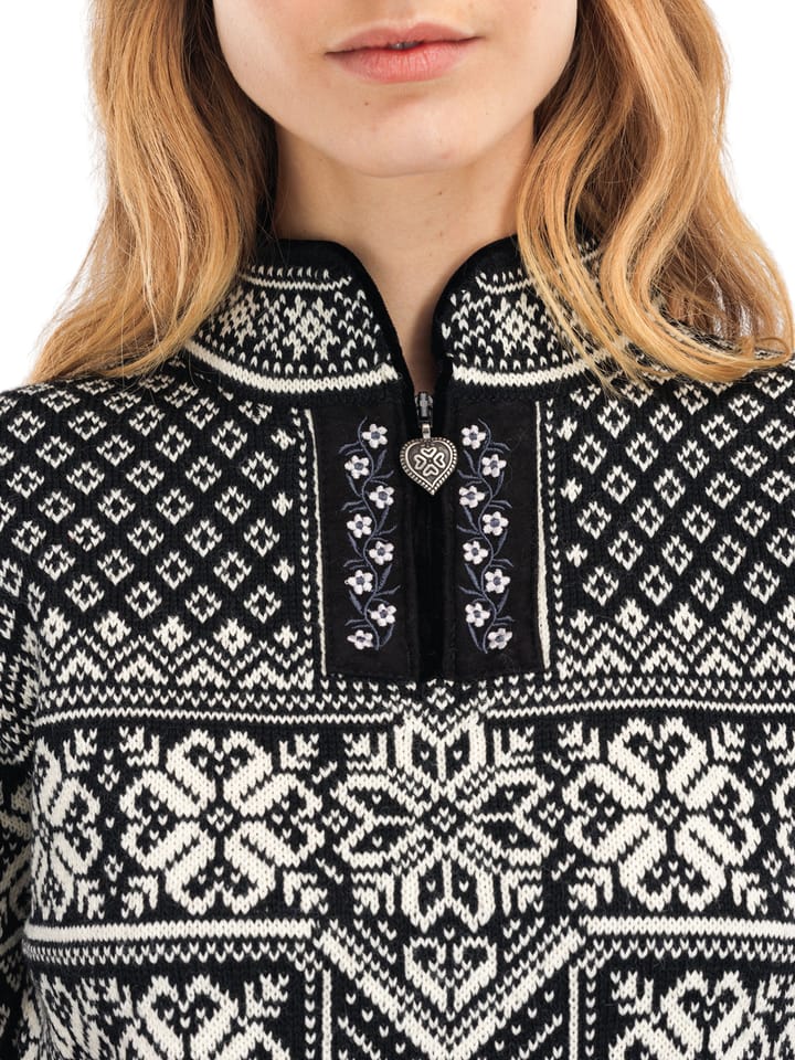 Dale of Norway Women's Peace Sweater Black/White Dale of Norway