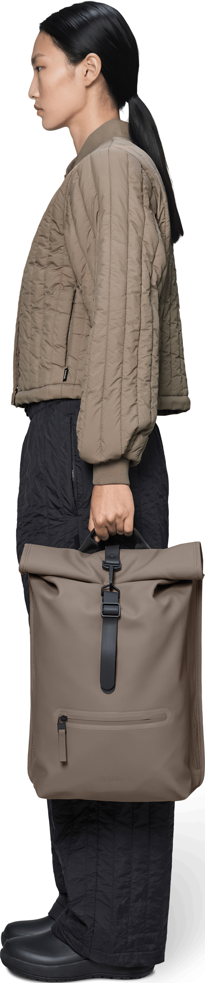 Rains Rolltop Rucksack W3 Cinder Rains