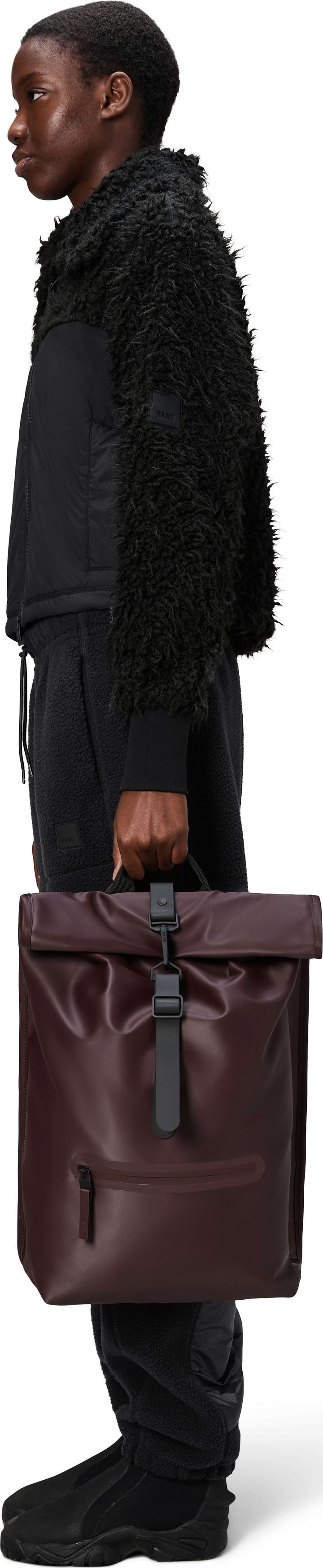 Rains Rolltop Rucksack W3 Depth Rains