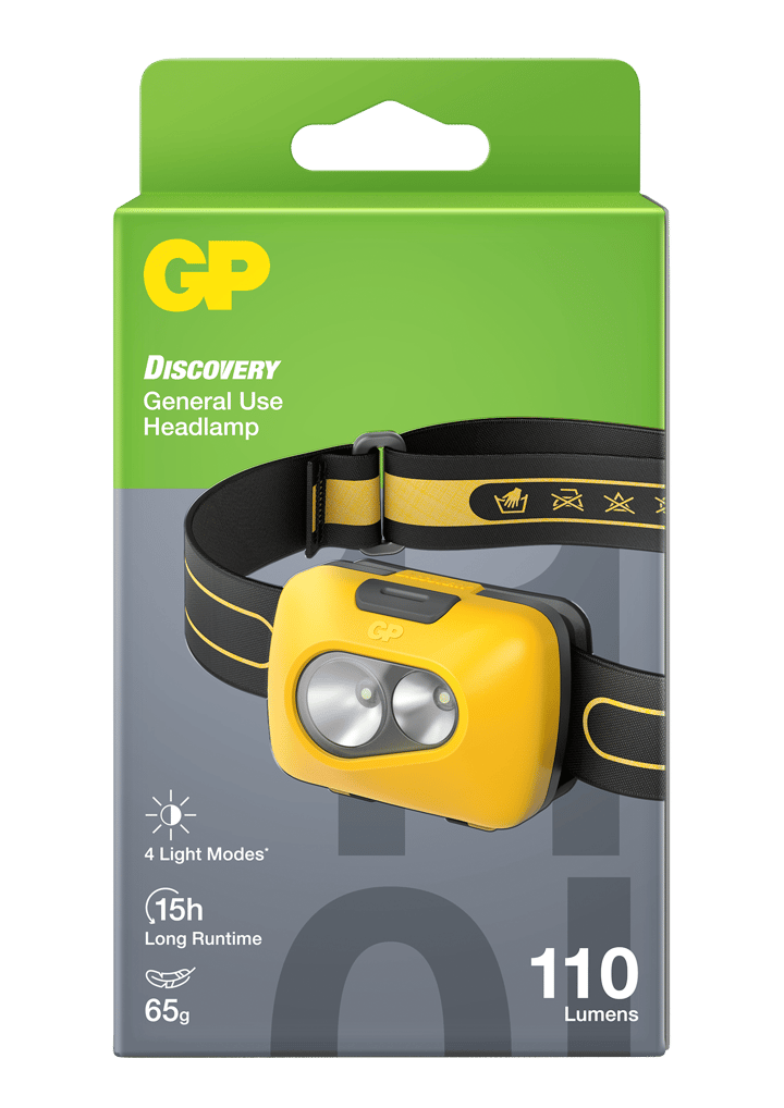 GP Batterier GP Discovery General Use Headlamp CH42 Yellow GP Batterier GP Batterier GP Discovery General Use Headlamp CH42 Yellow GP Batterier