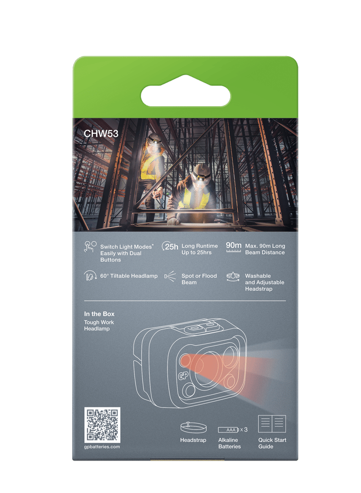 GP Batterier Gp Work Discovery Headlamp Chw53 275lm Nocolour GP Batterier GP Batterier Gp Work Discovery Headlamp Chw53 275lm Nocolour GP Batterier