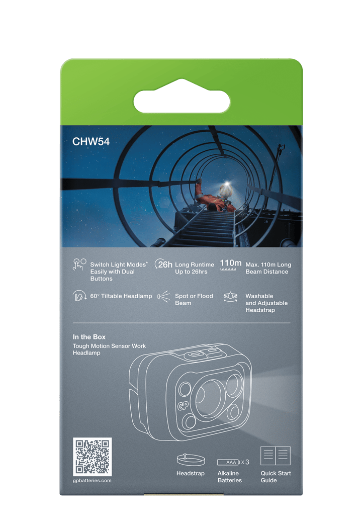 GP Batterier Gp Work Discovery Headlamp Chw54 375lm Nocolour GP Batterier GP Batterier Gp Work Discovery Headlamp Chw54 375lm Nocolour GP Batterier