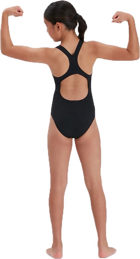 Speedo Girls' Eco Endurance+ Medalist Black Speedo