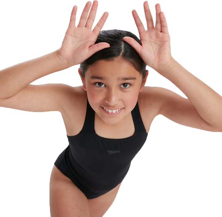 Speedo Girls' Eco Endurance+ Medalist Black Speedo