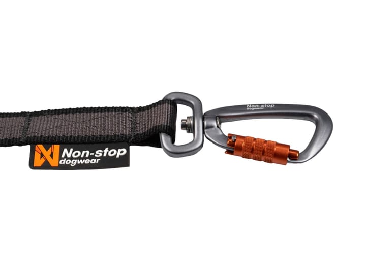 Non-Stop Dogwear Touring Bungee Leash 2.8m/13mm Screw-Lock Grey Non-stop Dogwear