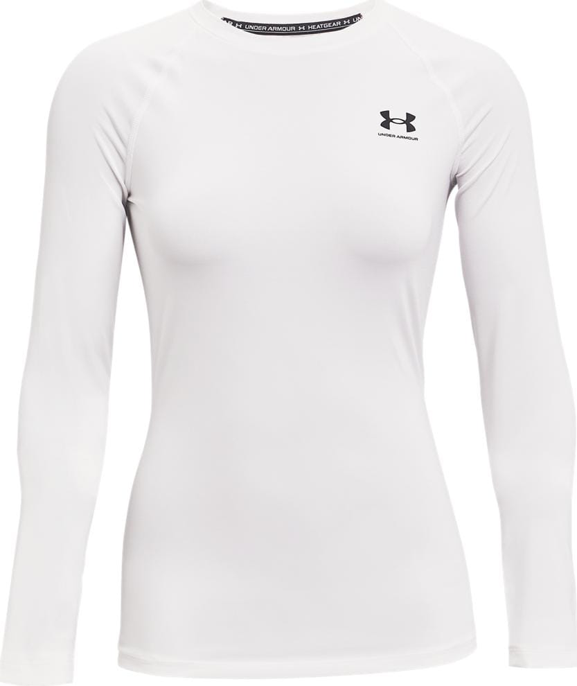 Under Armour Women's HeatGear Compression Long Sleeve White/Black