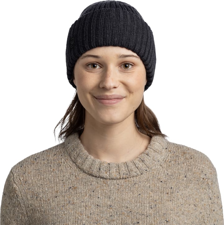 Buff Beanie Knitted Erviny Erviny Graphite Buff
