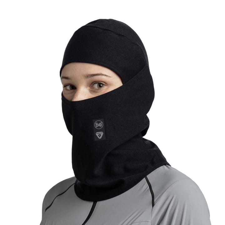 Buff Thermonet Hinged Balaclava Solid Black Buff