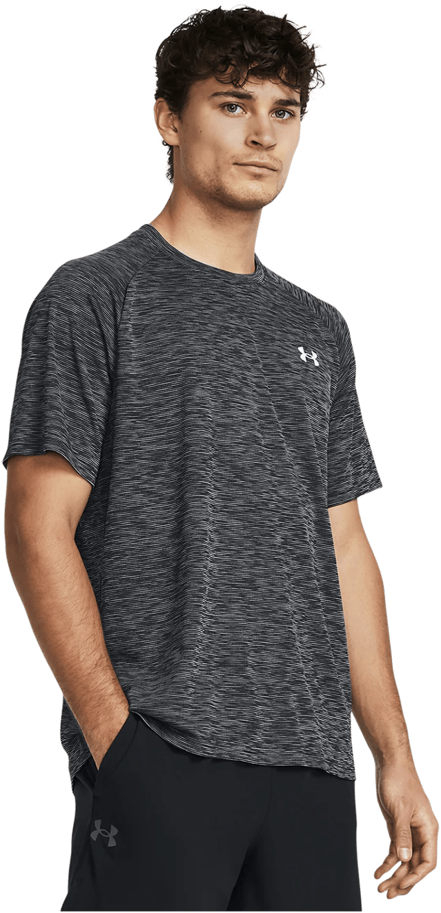 Under Armour Men's UA Tech Textured Short Sleeve Black Under Armour