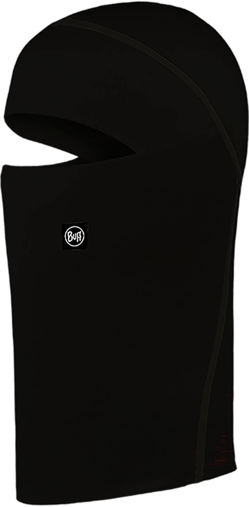 Buff Merino Midweight Hinged Balaclava Solid Black