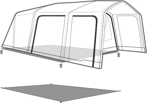 Outwell Footprint Iowa / Boston 5 Air Black & Grey Outwell