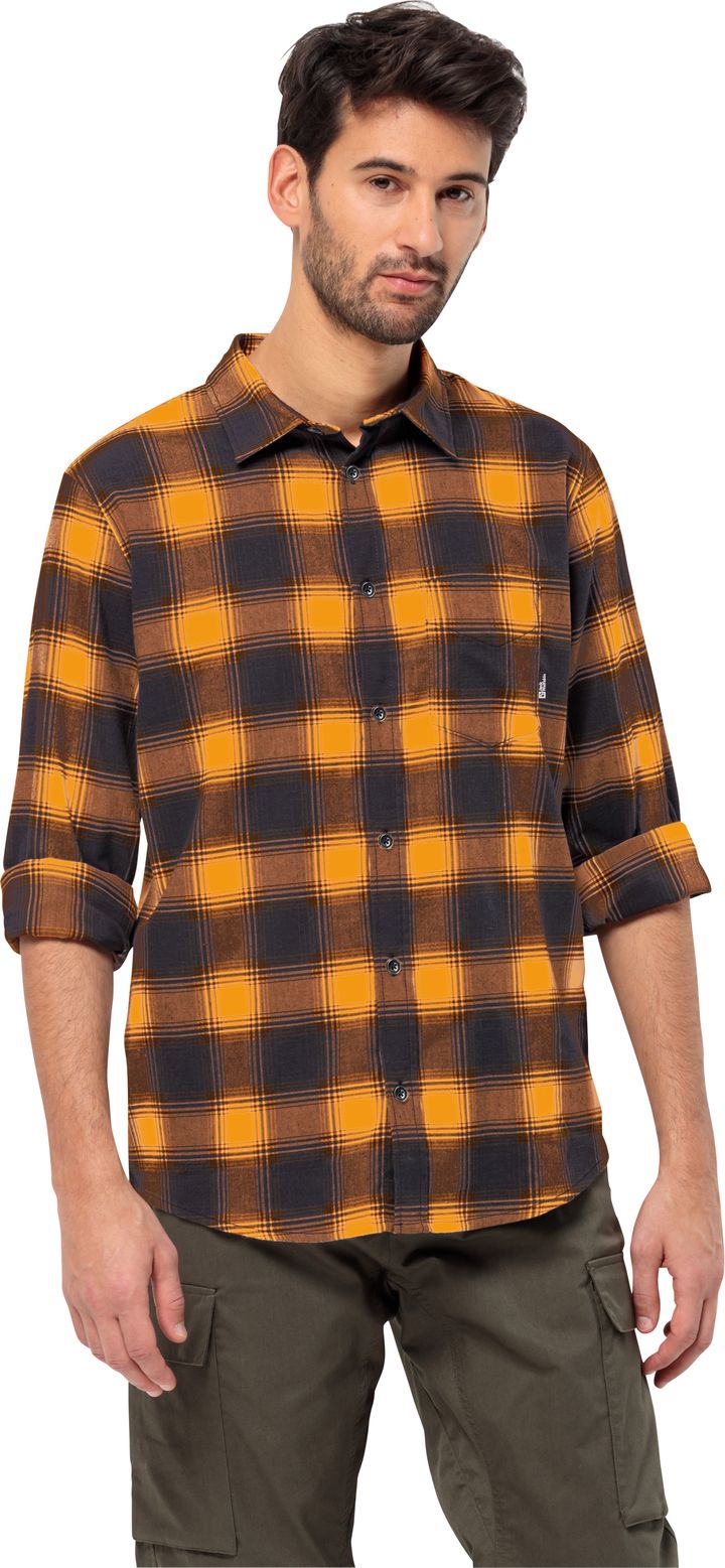 Jack Wolfskin Men's Wanderweg Shirt Mustard Jack Wolfskin Jack Wolfskin Men's Wanderweg Shirt Mustard Jack Wolfskin