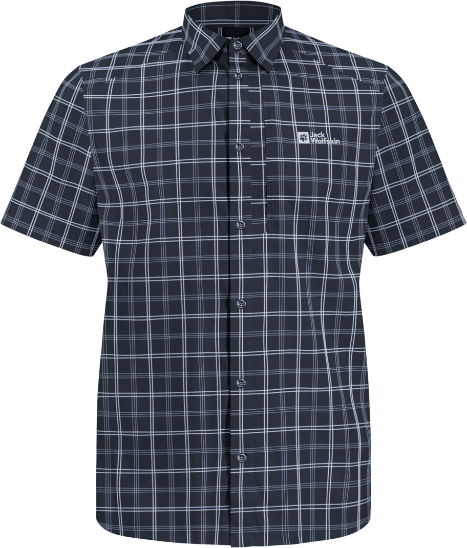 Jack Wolfskin Norbo S/S Shirt M Night Blue Checks