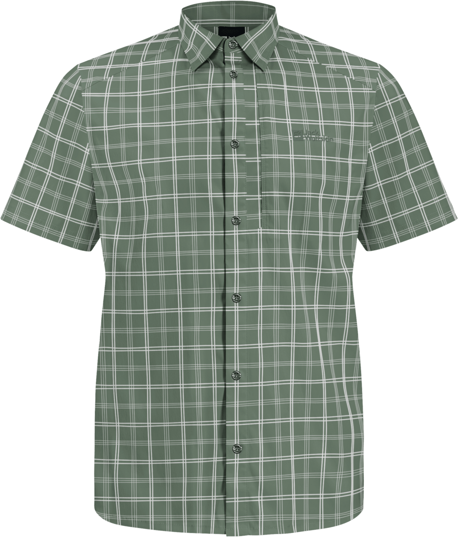 Jack Wolfskin Norbo S/S Shirt M Hedge Green Checks