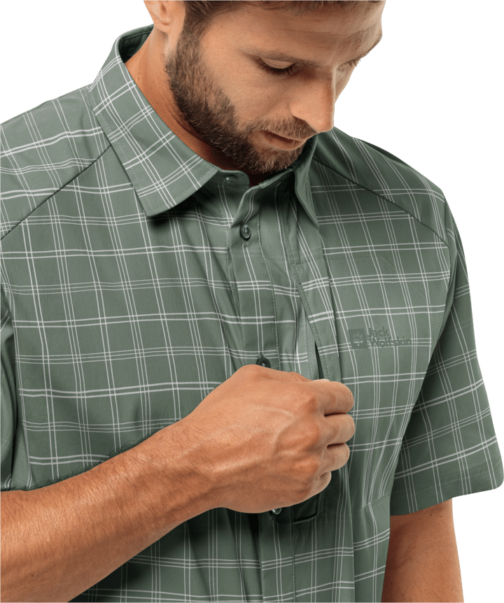 Jack Wolfskin Norbo S/S Shirt M Hedge Green Checks Jack Wolfskin