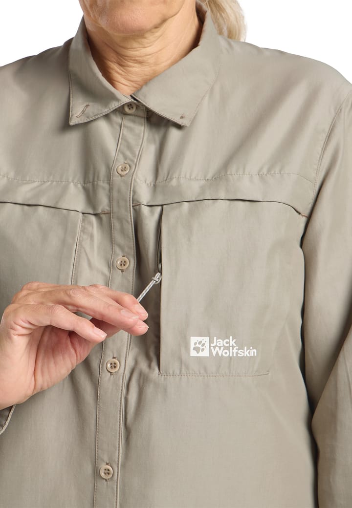 Jack Wolfskin Women's Barrier Longsleeve Shirt Stone Jack Wolfskin