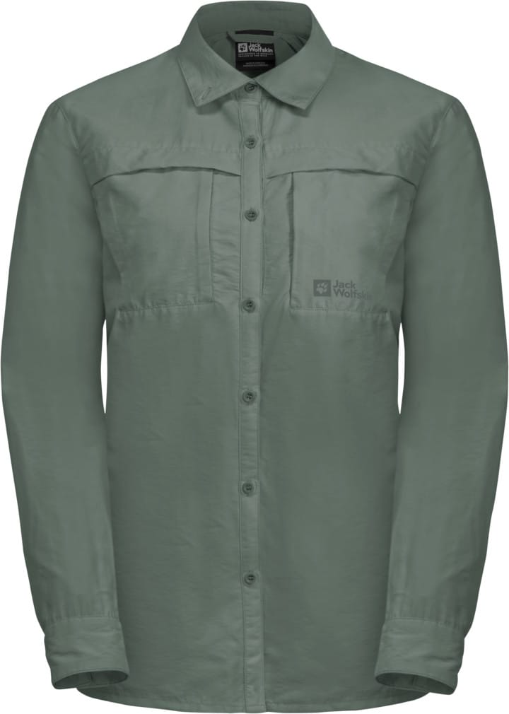 Jack Wolfskin Women's Barrier Long Sleeve Shirt Hedge Green Jack Wolfskin