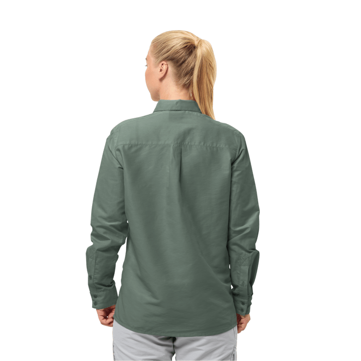 Jack Wolfskin Women's Barrier Long Sleeve Shirt Hedge Green Jack Wolfskin