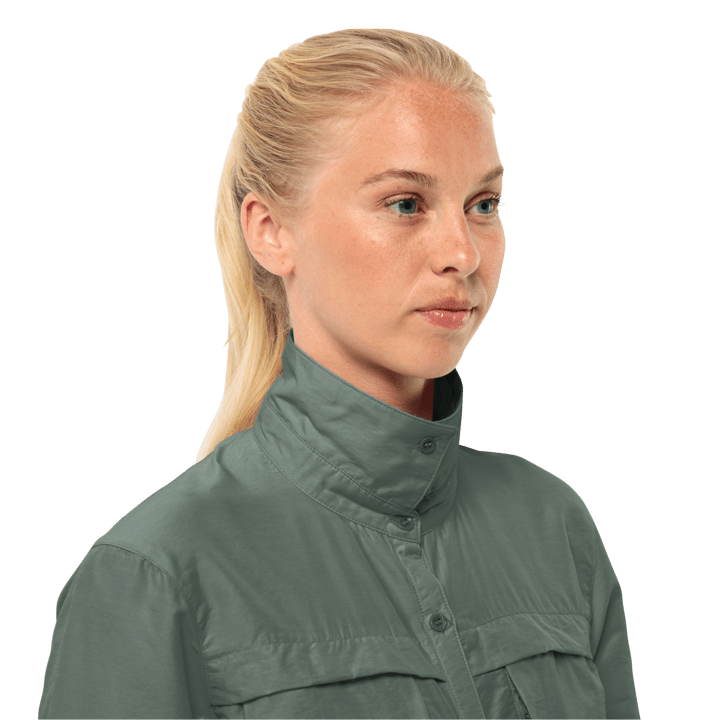 Jack Wolfskin Women's Barrier Long Sleeve Shirt Hedge Green Jack Wolfskin