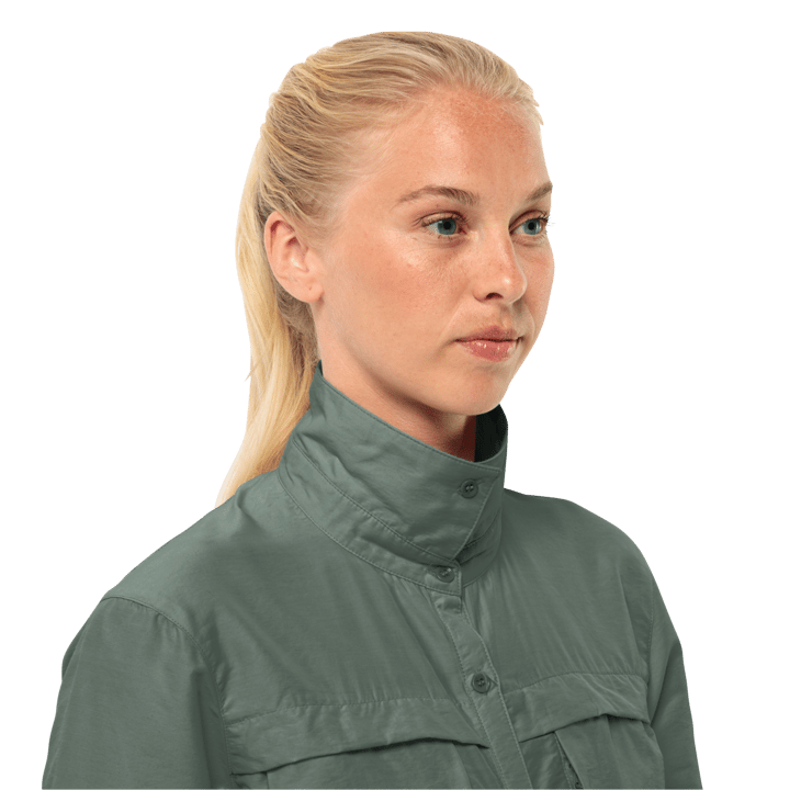 Jack Wolfskin Barrier Ls Shirt W Hedge Green Jack Wolfskin