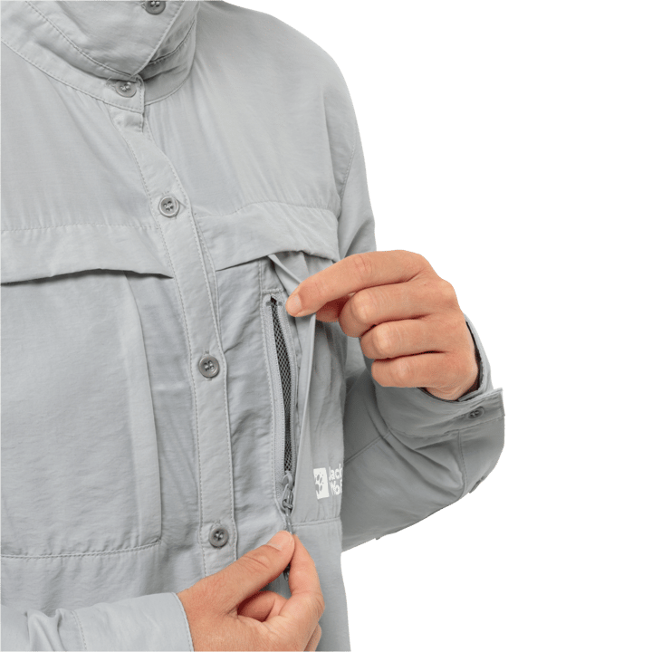 Jack Wolfskin Barrier Ls Shirt W Cool Grey Jack Wolfskin