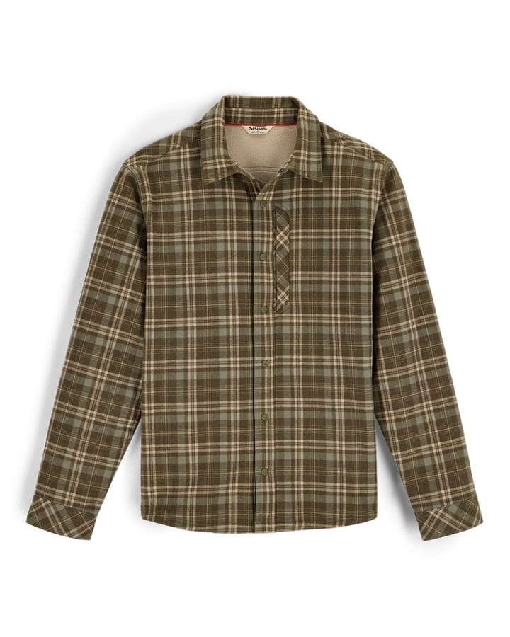 Simms Coldweather Shacket Schooner Plaid: Loden Simms