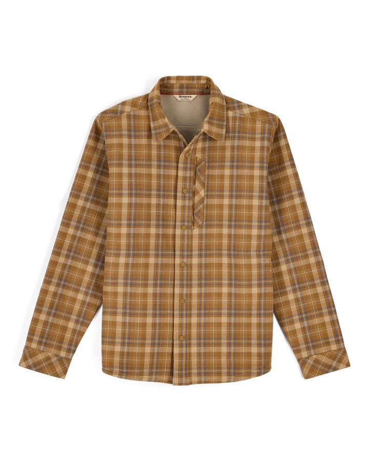 Simms Coldweather Shacket Schooner Plaid: Bronzeback Simms