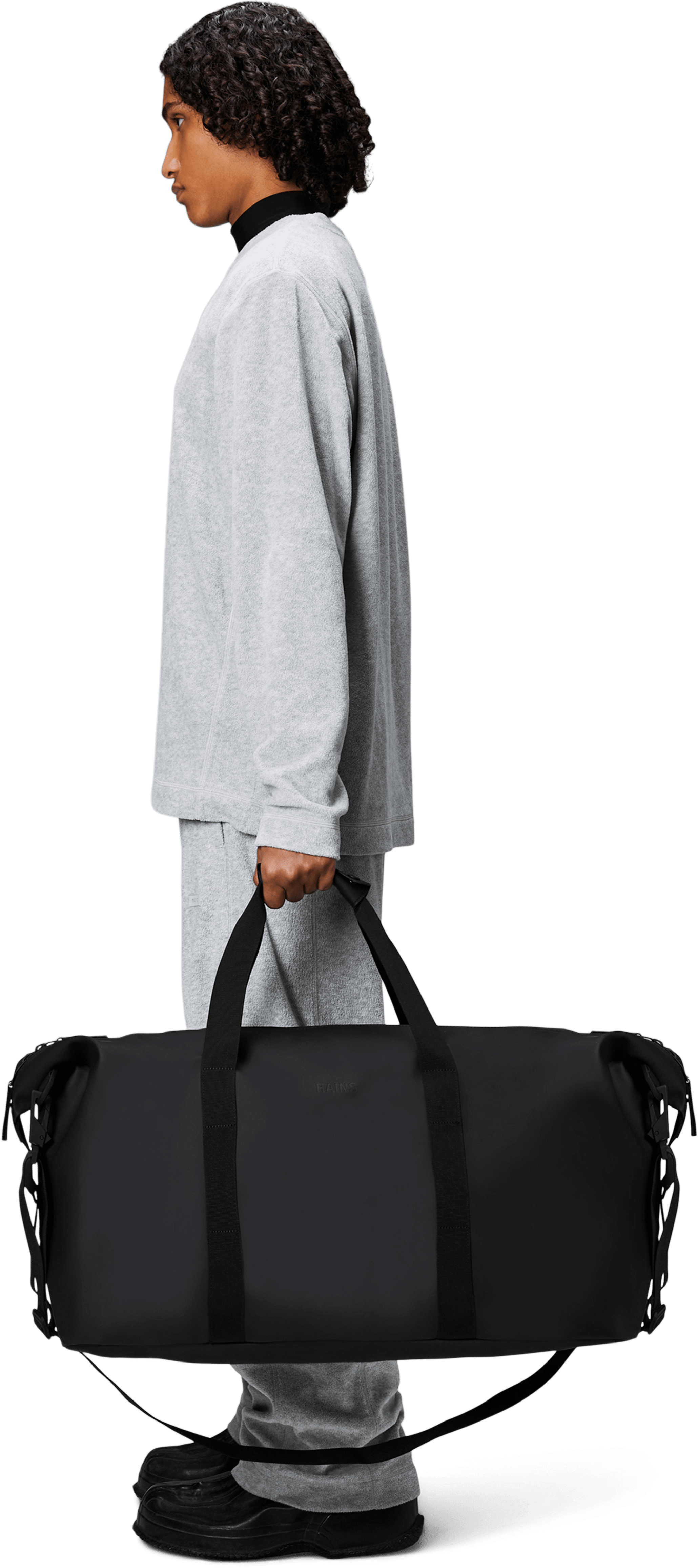 ボストンバッグ Hilo Weekend Bag W3 Travel Bag - RAINS - Synthetic - Grey Rains Hilo Weekend Bag - W3