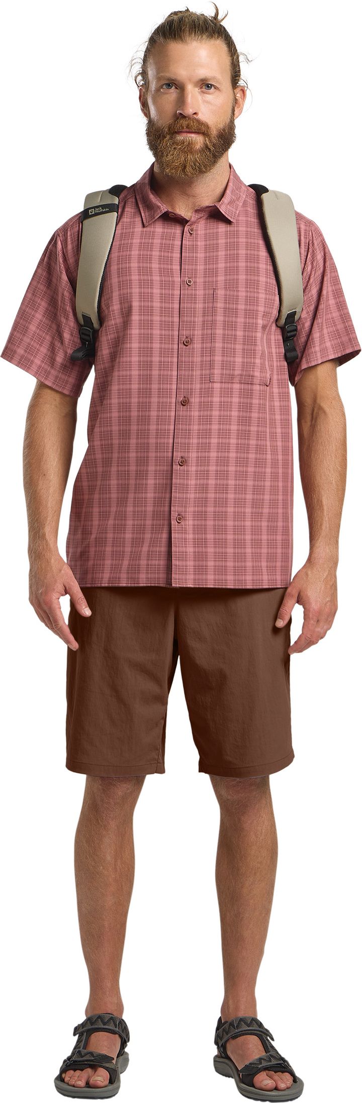 Jack Wolfskin Men's Desert Shorts Dark Rust Jack Wolfskin