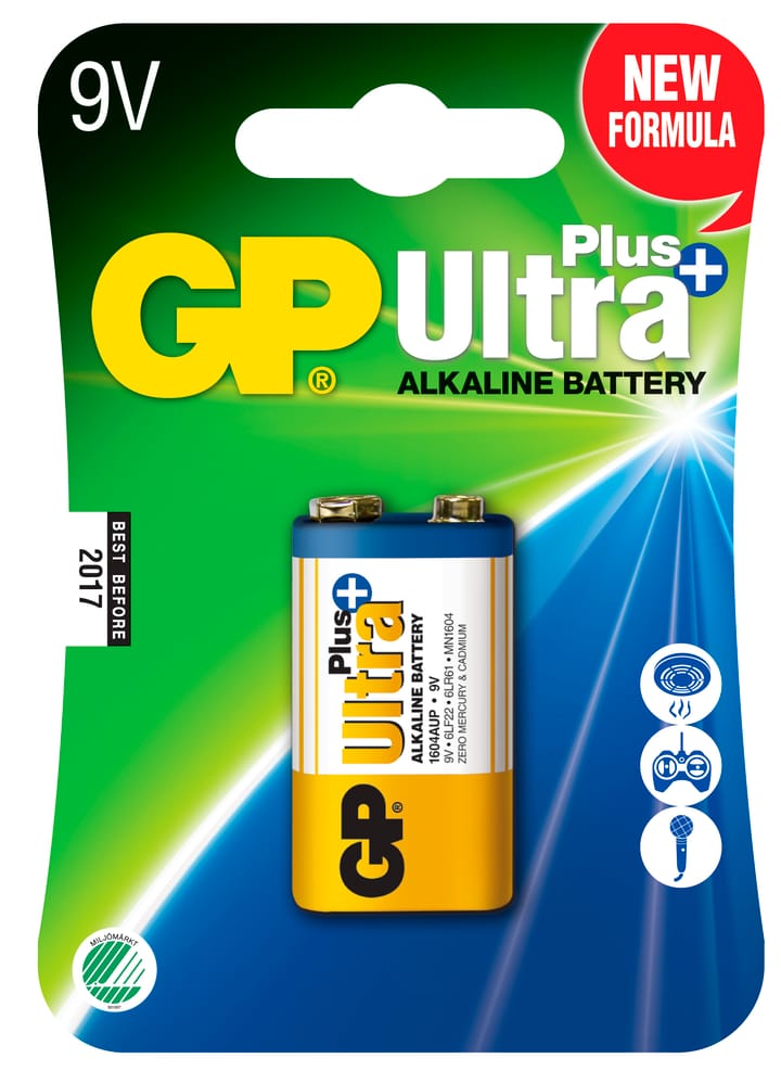 GP Batterier Alkaliska Batterier 9v / 6lf22 1-Pack Nocolour GP Batterier GP Batterier Alkaliska Batterier 9v / 6lf22 1-Pack Nocolour GP Batterier