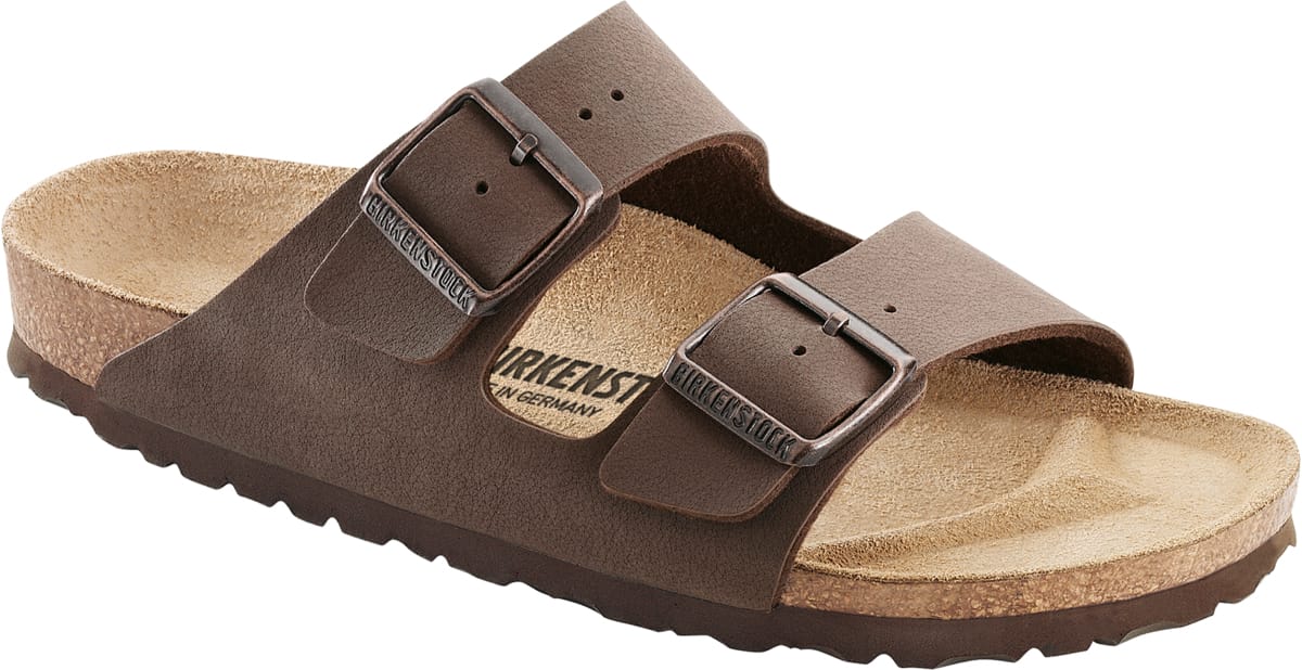 Birkenstock Unisex Arizona Birko-Flor Nubuck Regular Stone
