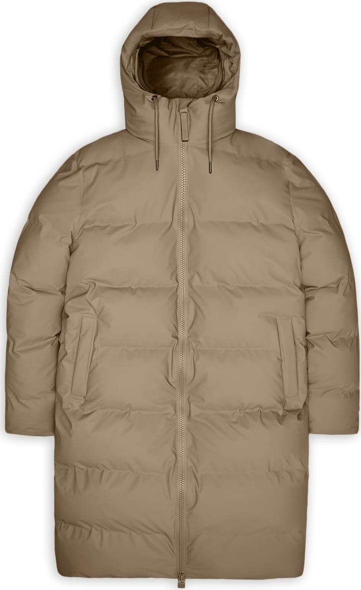 Rains Unisex Alta Long Puffer Jacket Beige Rains