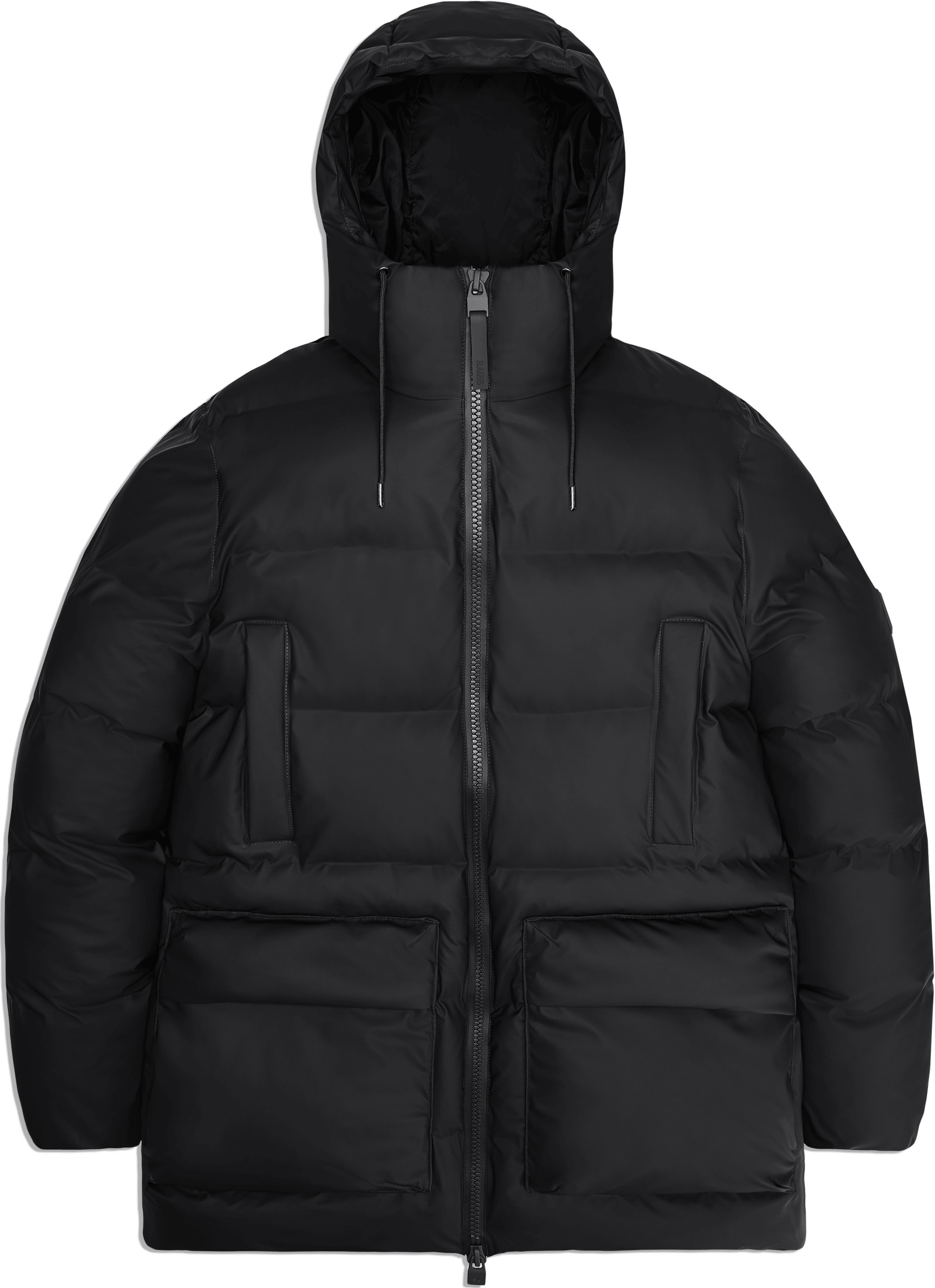 Rains Unisex Alta Long Puffer Cargo Jacket